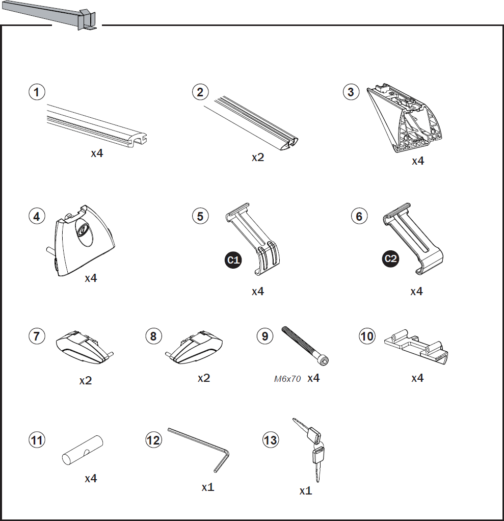 Barre Portapacchi In Alluminio Per Dacia Logan MCV Station Wagon (2007-2020) - TÜV E Design Aerodinamico